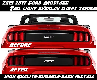 Light Smoke Tail Light Overlay Tint For 2015 2016 2017 Ford Mustang American  • $20.99