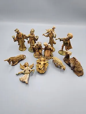 VTG Italian NATIVITY Figures Set Of 11 Resin Plastic ITALY Holy Family Christmas • $29.95