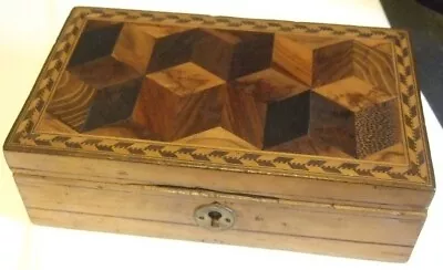 Antique Wood Box Marquetry Great Look • $99.99