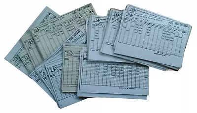 LONDON TRANSPORT - Routemaster Bus Conductors Time Cards PB - POTTERS BAR • £34