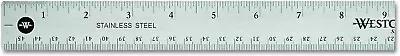 Ruler Measuring 18 Inch Stainless Steel Non-Slip Cork Base Metal Centimeter New • $16.59