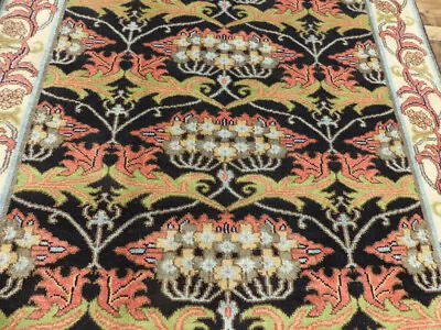 $595.63 • Buy 6'x9' New Black William Morris Hand Knotted Wool Arts & Crafts Oriental Area Rug