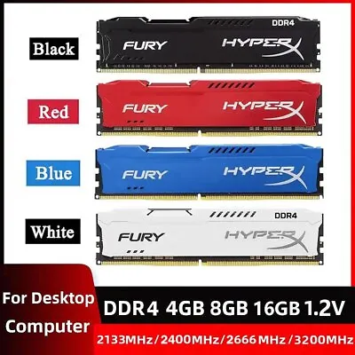 Kingston HyperX FURY DDR4 4GB 8GB 16GB 3200 2400 2666 Desktop RAM Memory DIMM • $41.03