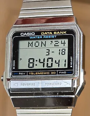 CASIO Databank DB-310 Telememo Fully Working 1980s Vintage Digital Watch • £39.99