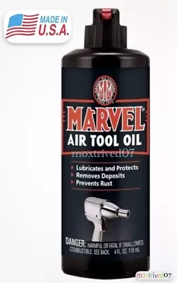 Marvel MM080R Air Tool Oil 4 Oz. Bottle Lubricates And Protects Removes Deposits • $10.97