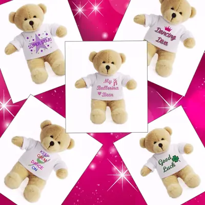 Teddy Bear Dance Personalised Gift Children Competition Keepsake Dancer Soft Toy • £11.99