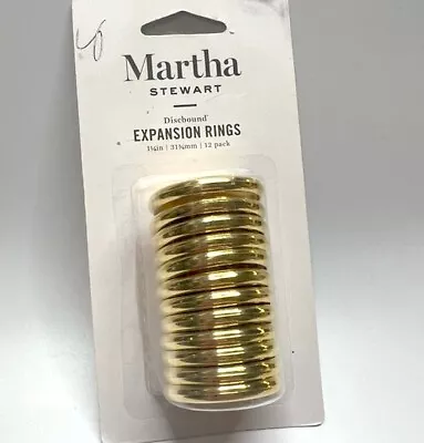 Martha Stewart Brand Discbound Expansion Rings Gold 1.25  Size 12 Pack - New • $8