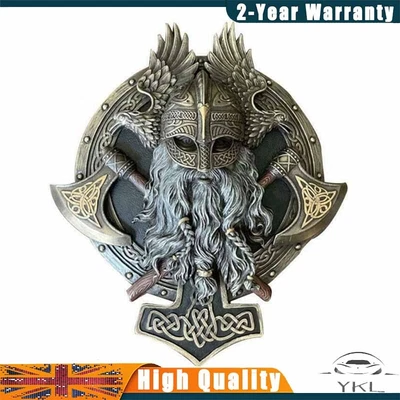 £17.95 • Buy Viking Berserker Double Plaque Resin For Pub Bar Decor Hanging Ornament Statue