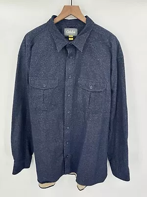 Cabela's Mens 2XLT Flannel Shirt Heavyweight Long Sleeve 100% Cotton Soft • $21.24