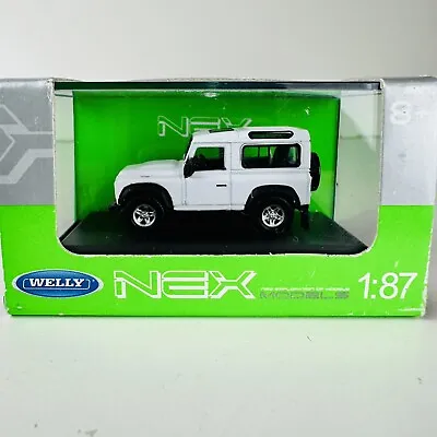 Welly 1:87 HO Gauge Railway Scale Land Rover Defender Diecast Model In White • £9.95