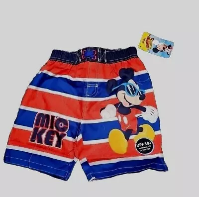 Disney Mickey Mouse Junior Toddler Boy Size 4T Swim Trunks Lined Board Shorts • $9.99