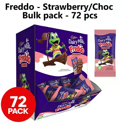 Cadbury Freddo Strawberry Chocolate 72pk Frogs Kids Party Snacks Lunchbox Treat • $49