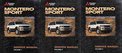 BRAND NEW 1999 Mitsubishi Montero Sport Shop Manual 3 Volume Set Service Repair • $176.94