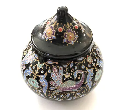 Vintage Cloisonne Perfume Solid Jar Bottle • $18