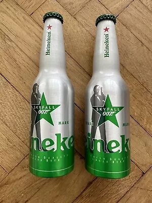 Heineken Beer James Bond 007 Skyfall Aluminium Bottle X2 Empty • £4.78