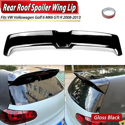 For VW Golf 6 MK6 GTI R Gloss Black Rear Roof Spoiler Wing Lip OTG Style 2008-13 • $109.98