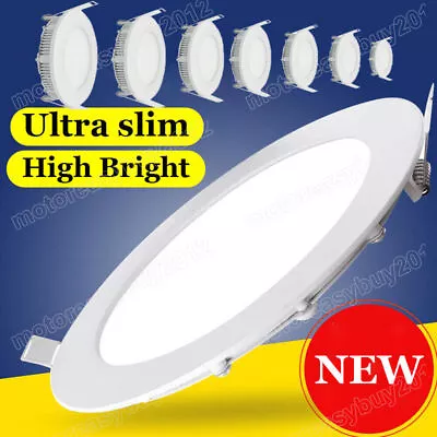 3W 6W 9W 12W 15W 18W 24W LED Recessed Ceiling Flat Panel Down Light Ultra Slim • £15.24