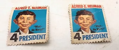 Mad Magazine Alfred E Neuman 4 President Stamps ( X2) • $5