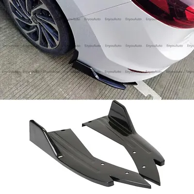 For Hyundai Veloster Rear Bumper Lip Spoiler Splitter Diffuser Glossy Black • $40.85