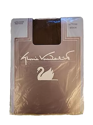 Gloria Vanderbilt Pantyhose Espresso Ultra Sheer Size Medium NEW  • $8.99