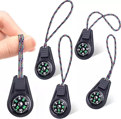 Mini Compass For Kids Compass Keychain，Button Compass Bulk Kit，Paracord Hiking S • $11.24