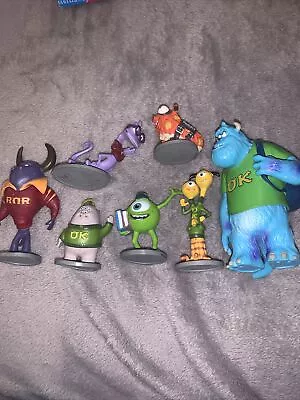 Disney Pixar Monsters Inc University PVC Cake Topper Figures 7 Piece Lot Toys • $18