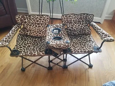 $80 • Buy Dual Leopard Folding Chairs. With Matching Bag For Travel. Awesome For Children.