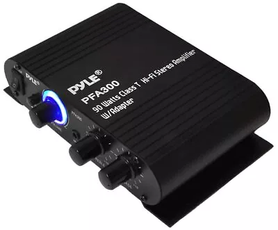 Pyle 90W 2 Channel Hi-Fi Home Audio Stereo Speakers Amplifier W/Aux (Open Box) • $25.22