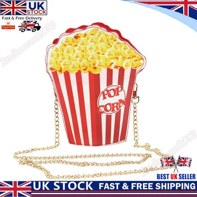 £7.79 • Buy Woman Cupcake Hamburger Chain Bag Popcorn Crossbody Messenger Bag (Popcorn UK
