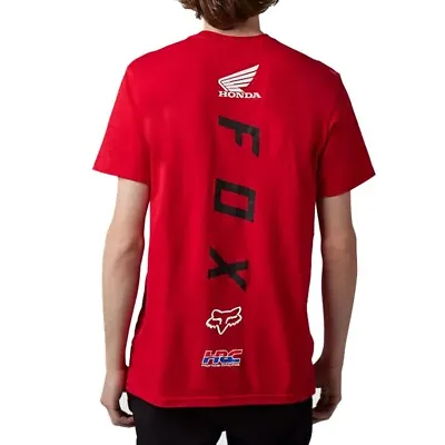 Fox Racing Men's X Honda Premium Flame Red Short Sleeve T Shirt Clothing Appa • £36.61