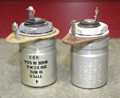 2 Western Electric Type  G Capacitors 12 MFD 200 VDC Screw Bases • $9.99