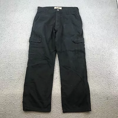 Wrangler Cargo Pants 32x30 Black Fleece Lined Relaxed Fit Straight Leg 47433 • $17.99