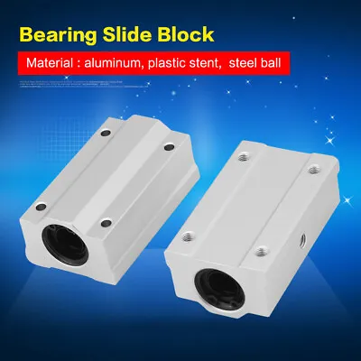 2Pcs 12mm SCS12LUU Aluminum Linear Motion Ball Bearing Slide Block For CNC MAI • £17.96