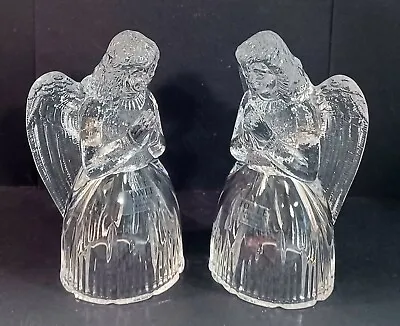 Pair Of Crystal Towle Taper Candle Angel Holders 5  • $25.20