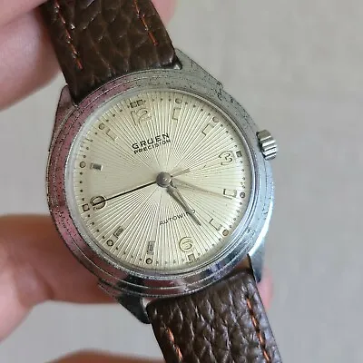 Vintage GRUEN 550 SS Men's Automatic Watch Felsa 1560 17Jewels 1950s • $123