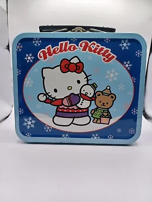 Vintage Hello Kitty Mini Holiday Christmas Tin Lunch Box 1976 • $25