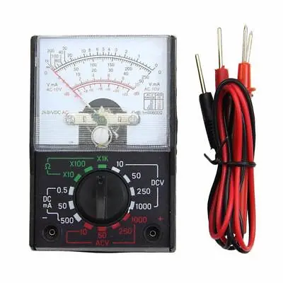 Analog Multimeter AC / DC Volt 1000V DC Current 500mA Meter With Test Leads • $9.06