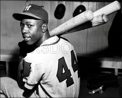 Hank Aaron Photo 8X10 - 1956 Milwaukee Braves   • $7.95