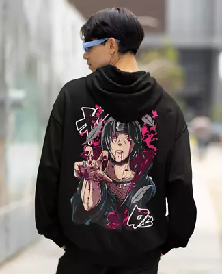 Itachi Uchiha Hoodie Naruto Shippuden Manga Strip Naruto Horror Anime Hoodie • $47.50