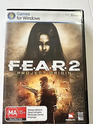 $12 • Buy F.E.A.R. 2 Project Origin  - PC DVD Game With Manual Fear 2 - 2 Discs