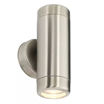 £60.99 • Buy SAXBY Atlantis Outdoor 35W GU10 Up/Down Wall Light Marine Grade Steel IP65 14015