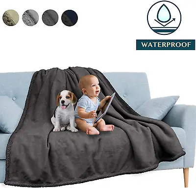 Waterproof Blanket For Couch Sofa Bed Protector Cover WaterResistant Large 90x90 • $54.99