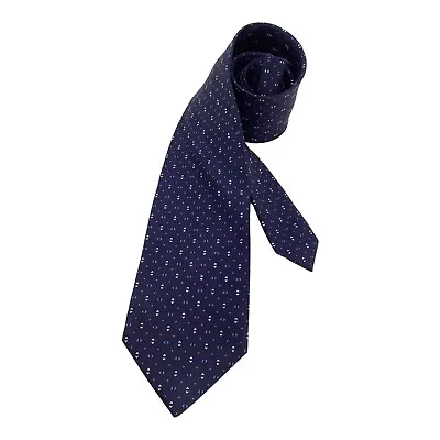 E. MARINELLA Blue Geometric Luxury Silk Tie Hand Made In Italy W: 3.5  EX CD • $105