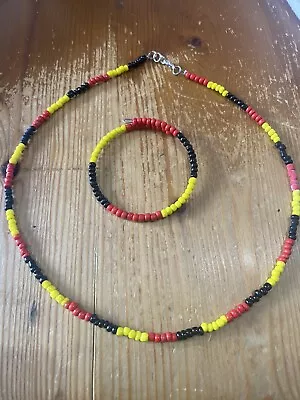Handmade Aboriginal Bead Necklace Men Women N Cuff Bracelet • $12