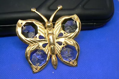 Gold Metal And Crystal Butterfly No  Stand  Beautiful And Flashy      E5 @ • $15.50