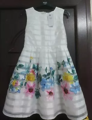 Marks & Spencer Girls Floral Party Dress Age 12-13 Years BNWT  • £23.99