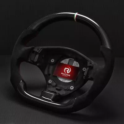 Real Carbon Fiber Flat Customized Sport Universal Steering Wheel For Maserati GT • $667