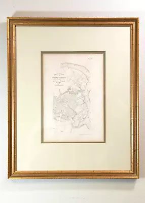 Antique Framed & Matted Map Of MOUNT VERNON Drawn By George Washington (MBP56) • $39