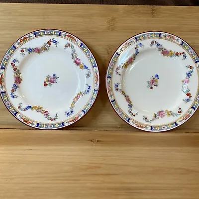 MINTON ROSE China Set Of 2 Plates 6”  Globe Mark Made In England EUC A4807 Clean • $17