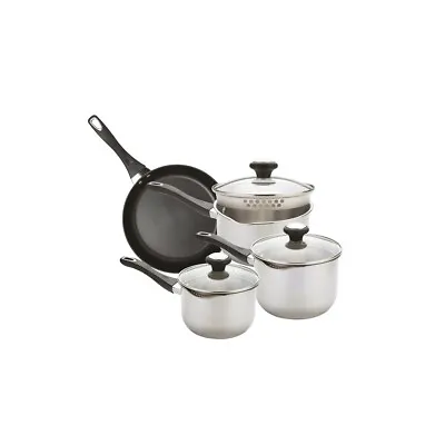 £76.99 • Buy Prestige Pan Set With Glass Lids - Durable Stainless Steel Cookware - Pack Of 4